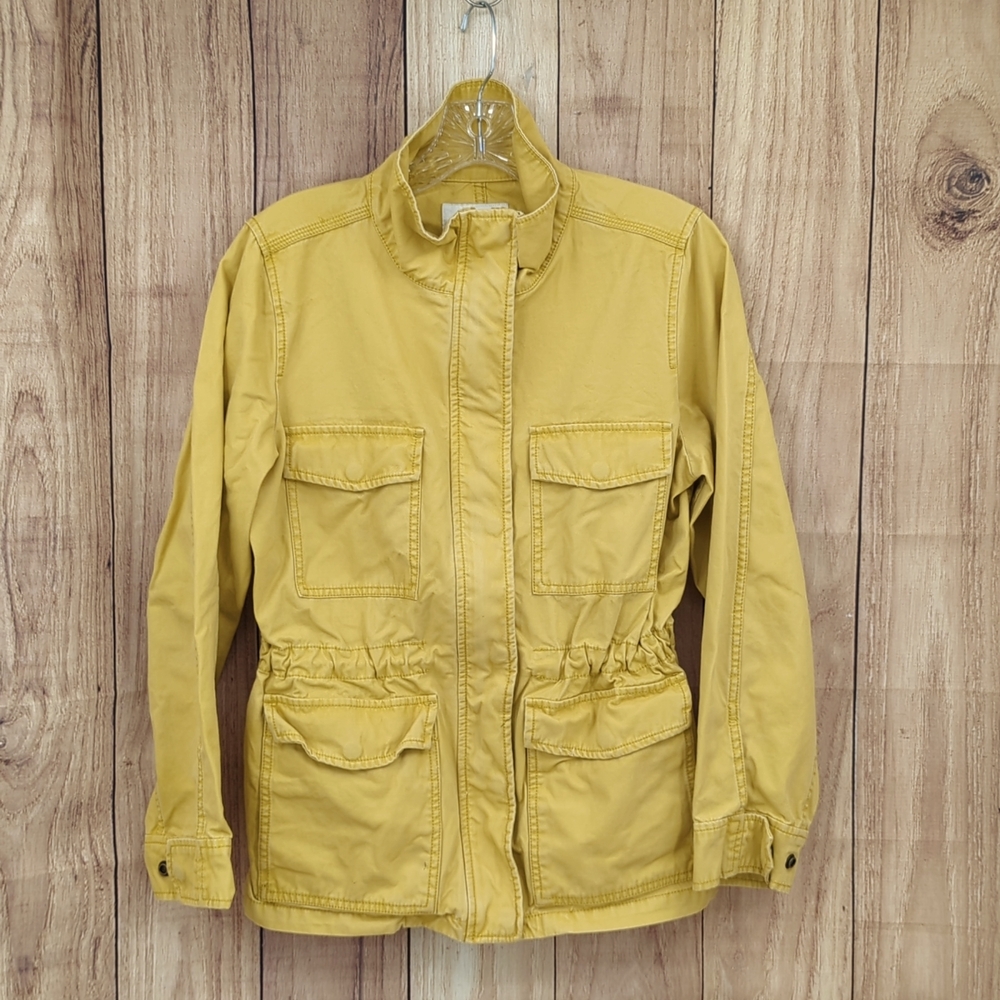 MADEWELL Gold Surplus Jacket Military Style Utility Drawstring Sz S